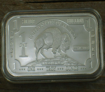 .999 Fine Silver 1-Ounce Bar - American Buffalo